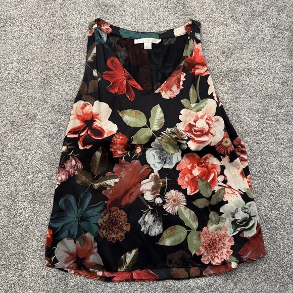 Boston Proper Blouse 6 Floral Romantic Dark Fairy Feminine Whimsigoth Bloomcore - Picture 1 of 6